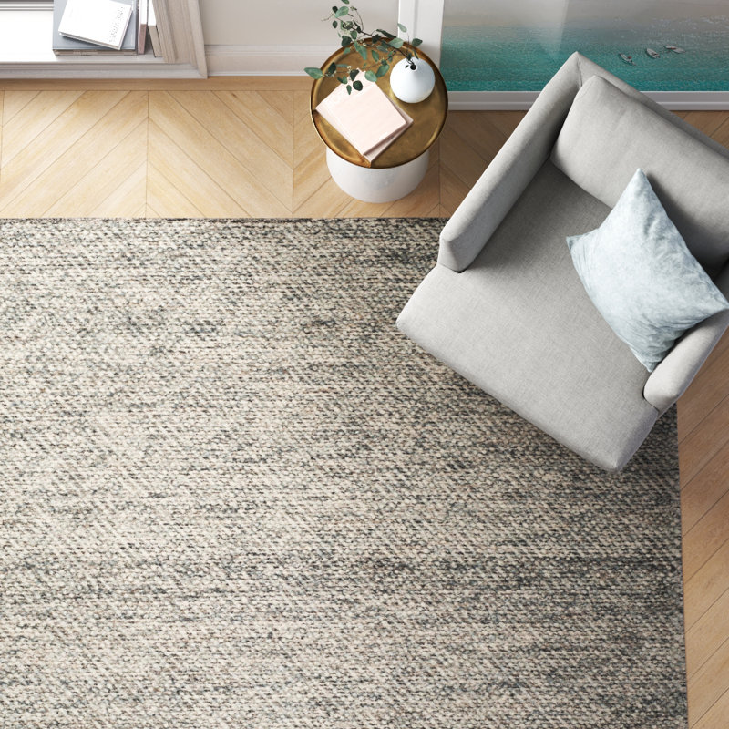 Foundstone Em Geometric Handmade Flatweave Cotton/Wool Camel/Gray Area